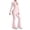 Pink, variant on Yoga Outfit for Women High Waist Flare Leg Long Sleeve and Pants Workout Set for Fitness Turtleneck Black L