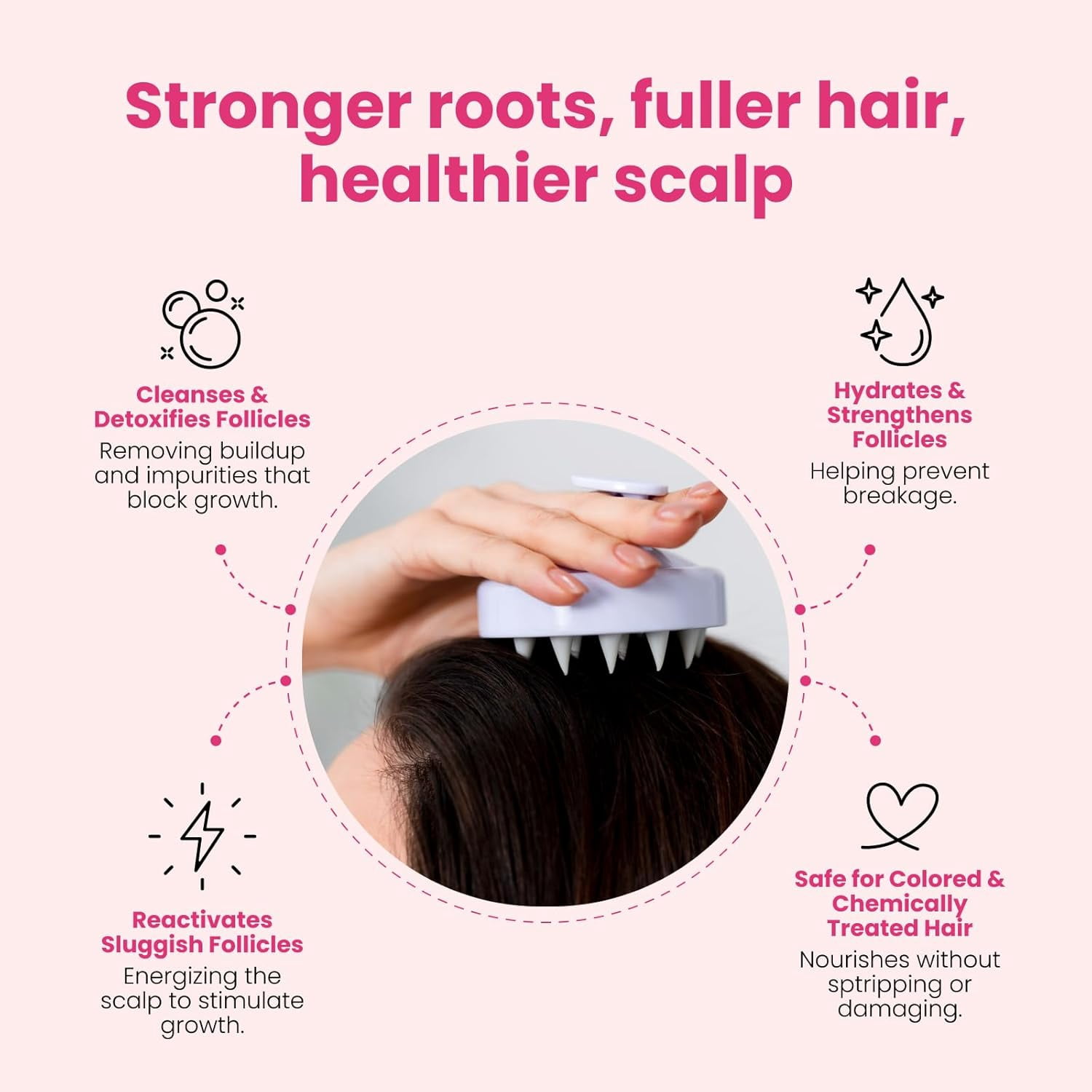 Trybello Hair Growth Shampoo | Natural Hair Thickening & Scalp Detox | Sulfate Free, Vegan, Anti-Hair Fall Formula | Caffeine, Aloe Vera, Turmeric, and Urucum Extract | For Any Hair Type