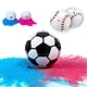 thumbnail image 5 of Balón De Fútbol Para Revelación De Bebé, Fútbol Revelador De Género, Polvo Azul Y Rosa, Material Plástico De 15cm De Diámetro Para Fiesta De Cumpleaños De Niños, 5 of 7