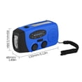 thumbnail image 3 of Radio set Radio de manivela solar Radio de emergencia Manivela de mano AM / FM 2000mAh Banco de energía portátil recargable con carga solar y manivela de mano y batería Linterna LED Cargador de celda Tomshoo Radio set, 3 of 6