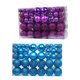 thumbnail image 1 of Conjunto de Adornos Navideños en Caja de Regalo con Bolas Brillantes para Celebraciones Festivas Violeta Azul, 1 of 9