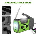 thumbnail image 2 of LNKOO 2021 Upgraded Version Portable Radio, Weather Radio with LED Flashlight, SOS Alarm Solar Hand Crank Emergency Radio, 2000mAh Power Bank for Smart Phone, AM/FM NOAA Radio, 6 LEDs Reading Lamp, 2 of 7