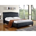 thumbnail image 3 of Benzara BM170253 48 x 73 x 84.5 in. California King Size Padded Upholstered Platform Bed - Black, 3 of 3