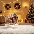 thumbnail image 6 of Darzheoy Christmas Santa Figurine, Sleigh Acrylic Tabletop Ornament, Winter Holiday Gift Accent, Christmas Decorations Indoor for Home Table Shelf Mantel, 6 of 7