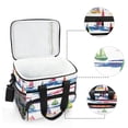 thumbnail image 6 of FORMRS Insulated Cooler Bag 24 Cans Capacity Soft Leakproof Lunch Box with Side Pockets, Hand Drawn Sailboats, 6 of 7