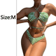 thumbnail image 2 of Conjunto de bikini de 2 piezas con tanga de corte alto y parte delantera cruzada con tirantes sexy para mujer, 2 of 5