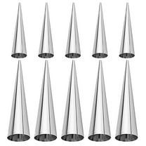 10Pcs Stainless Steel Pastry Cream Horn Molds Conical Tube Cone Pastry Molds Baking Tools