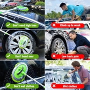 JahyElec Car Wash Brush Extendable Pole Revolving Care Washing Brush Sponge Cleaning