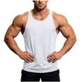 thumbnail image 3 of Busydd Mens Tank Top Breathable Comfy Round Neck Sleeveless Undershirts Casual Solid Color Running Workout Shirts for Men S, 3 of 9