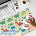 thumbnail image 4 of Long Mouse Pads for Desk,LightGreen Cartoon Dinosaurs Colorful Elements Desk Mats on Top Of Desks, Desk Mouse Pad Extra Large with 3mm Non-Slip Base and Stitched Edge for Gaming,Work,Home 31.5"x11.8", 4 of 5