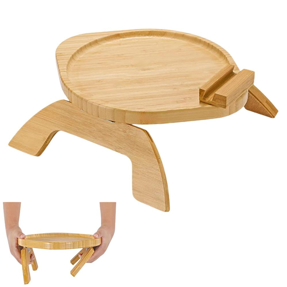 Julam Foldable Couch Tray Table Clip On Tray Sofa Table for Wide