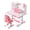 Pink, variant on Cixusio Kids Study Desk and Chair Set, Children School Drawing Desk Chair Set Height Adjustable Ergonomic Table and Chair Set with 50° Tiltable Desktop, Book Stand, Storage Drawer,Pink