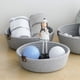 thumbnail image 1 of Cesta de almacenamiento de escritorio, juego de 3 cestas de almacenamiento tejidas con cuerda de algodón Cesta de almacenamiento de lino y algodón creada con maestría, 1 of 12