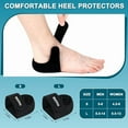 thumbnail image 4 of Silicone Heel Protectors for Cracked Heels, Heel Spurs, Plantar Fasciitis - Gel Heel Pads, 4 Pairs, Unisex, Black and White, 4 of 10