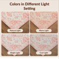 thumbnail image 7 of Design&I 9'x12' Washable Area Rug Pink Boho Distressed Vintage Border Detailing Scroll Lattice for Dining Room, Basement, Large Office, Snag-Free, 7 of 7
