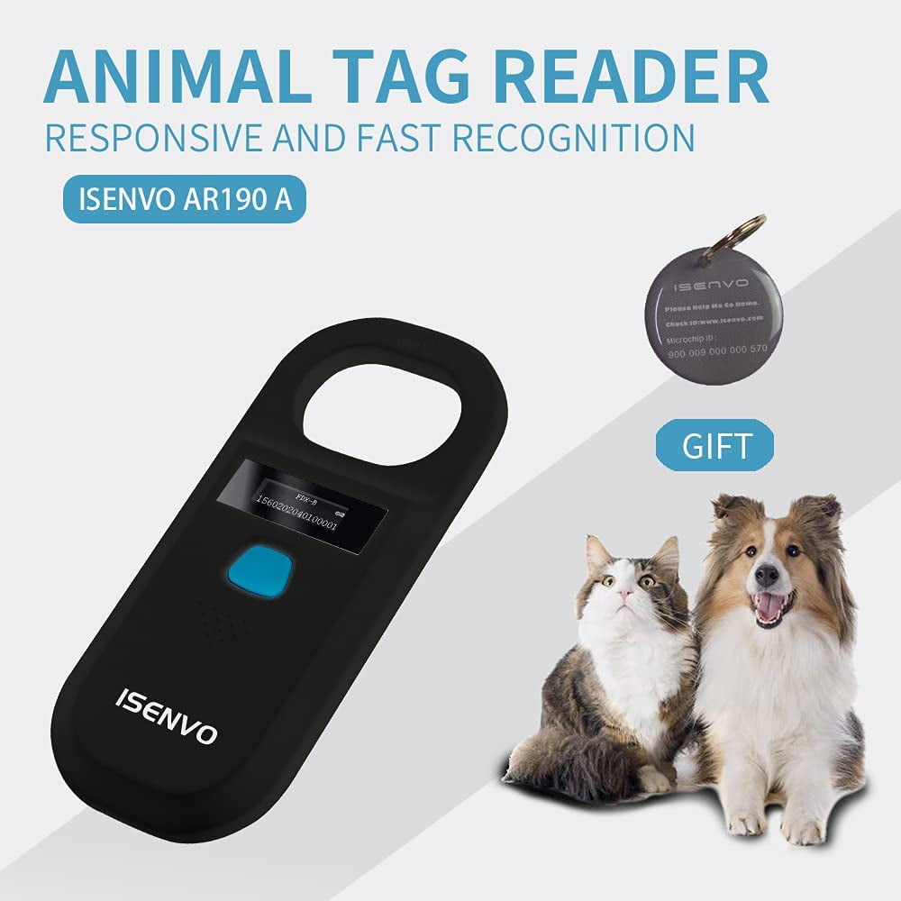 ISENVO Pet Microchip Scanner Rechargeable RFID EMID Micro Chip Reader  Scanner  Standard FDX-B ISO11784/ISO11785 | Walmart Canada