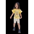 thumbnail image 3 of Disney Winnie the Pooh Toddler Girls' Short Sleeve Graphic T-Shirt and Bike Shorts 2-Piece Outfit Set Yellow and Cream Floral Winnie the Pooh and Piglet, 3 of 3