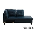 thumbnail image 5 of Hommoo L Shaped Sectional Couches and Sofas, 4-Seat Semi Semi PU Synthetic Leather Sectional Sofa Sets, Modern Living Room Furniture Sets, 17.5'' Back Height, Peacock Blue(No Ottoman), 5 of 8
