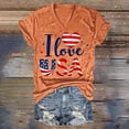 thumbnail image 2 of HEILAU 4th of July Shirts for Women Independence Day American Flag Graphic Tees Casual Printing Short Sleeves V Neck Loose T Shirt Blouse Tops Patriotic T Shirts, 2 of 4