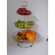 thumbnail image 5 of Cesta de frutas de 3 niveles Plata 30x40cm Soporte de frutas de metal grande Soporte de frutas Rojo Verde, 5 of 5