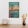 thumbnail image 3 of Inspirational Motivational Retro Tourism Art Golden Gate Bridge Vintage Travel Poster Wall Decor for Office Home Classroom Print Poster, 3 of 8