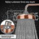 thumbnail image 2 of Copper Shower Head, 20cm (8 Inch) Diameter, High Pressure Fixed Shower Head With Adjustable Angle Shower Head Rain Shower Head - Gold S20241227180, 2 of 5