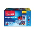 thumbnail image 2 of Combo Hogar Vileda Trapeador con Mango Telescópico, Repuesto de Trapeador , Cubeta con Exprimidor, Guante Fuerte y Fibra., 2 of 4