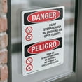 thumbnail image 4 of Paint Storage No Smoking Flames Bilingual OSHA Danger Vinyl Decal Label 5 Inch x 3.5 Inch - 10 Pack, 4 of 6