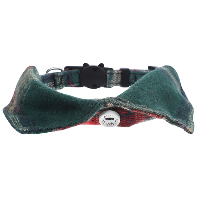Cat Collar Cute Kitten Collar with Bell Plaid Cat Collar Adjustable Pet Collar
