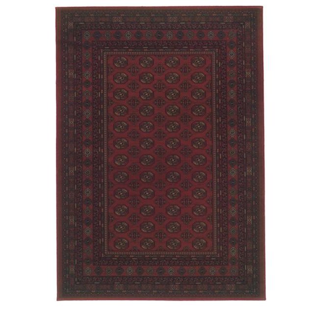 Central Oriental 5602.86.70MEC Tapis Ravel Boukara 7 Pi. 10 Po. x 11 Pi. 2 Po. Rouge