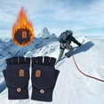 thumbnail image 6 of AuroraX Navy Usb Heated Fingerless Gloves with Fleece Lining Convertible Warm Plush Winter Gloves Cold Weather Knitted Mittens for Outdoor Working & Typing Ski, 6 of 6