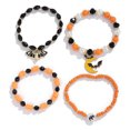 thumbnail image 1 of Pulseras de Halloween Pulseras con dijes de calabaza fantasma Pulseras de cuentas elásticas para mujeres, 1 of 5