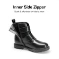 thumbnail image 3 of Botas DREAM PAIRS para Niñas con Brillo, Tobillo, Cierre Lateral y Hebilla Negra, 3 of 5