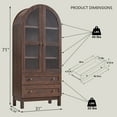 thumbnail image 6 of SinCiDo Arched Kitchen Pantry Storage Cabinet, 71" Tall Wood Pantry Shelves with 2 Doors & 2 Large Drawers for Dining Room Living Room, 6 of 7