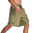 thumbnail image 4 of Teissuly Men's Multi-Pocket Workwear Shorts Loose Fit Jogging Athletic Five Pants, 4 of 9