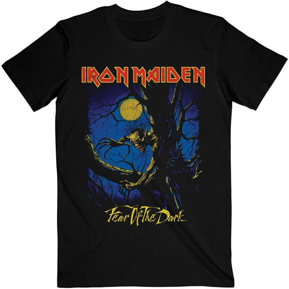 Iron Maiden Unisex T-Shirt Fear of the Dark Moonlight (Small)