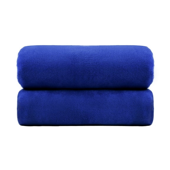 JML Bath Towels 2 Pack,30" x 60",Microfiber Absorbent Fast Drying Super Soft Beach Towels, Dark Blue