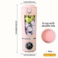 thumbnail image 1 of [Portable Fruit Juicer] USB Rechargeable Portable Fruit Juicer | 1pc, Small Juicer for Smoothie and Milkshake Making, Mini Ice Crusher, Three Modes, Digital Display, 12 Blades,, 1 of 14