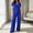 Blue women two piece lounge set a1, variant on BRELIL Women's Two Piece Lounge Set V Neck Short Sleeve Tee Wide Leg Pants Casual Matching Outfits Solid Basic Tracksuit for Travel Fall Vacation, Army Green XL