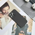 thumbnail image 2 of Silicone Case for iPhone 15 Pro Max 6.7 Inches, Fine Hole Scratch Proof, Shock Proof Fingerprint All-Round Protection Mobile Phone Case(Black), 2 of 7