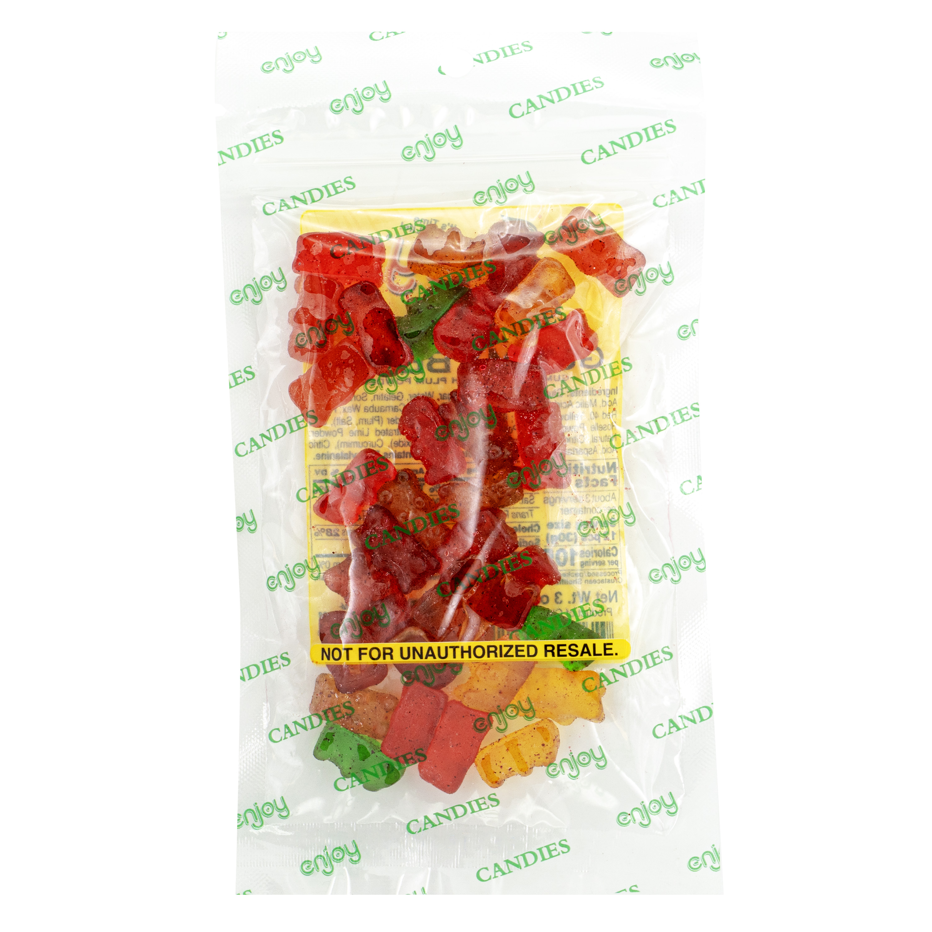 Enjoy Li Hing Gummy Bears (3 oz), Gummy Candy, Resealable Bag, Contains Phenylalanine