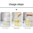 thumbnail image 3 of 2X Botella Dispensadora de Detergente para Ropa Transparente con Tanque Sellado para Detergente en Polvo y Blanqueador para Lavandería, 3 of 4