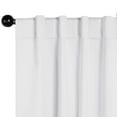 thumbnail image 2 of Superior Blackout Solid Light Filtering Back Tab Curtain Panel Set, 52"X 84", Snow White, 2 of 11