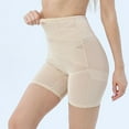 thumbnail image 4 of GEWSEY Tummy Control Shapewear Shorts High Waisted Body Shaper Lifting Panties Thigh Slimmer Girdle (Beige, M), 4 of 7