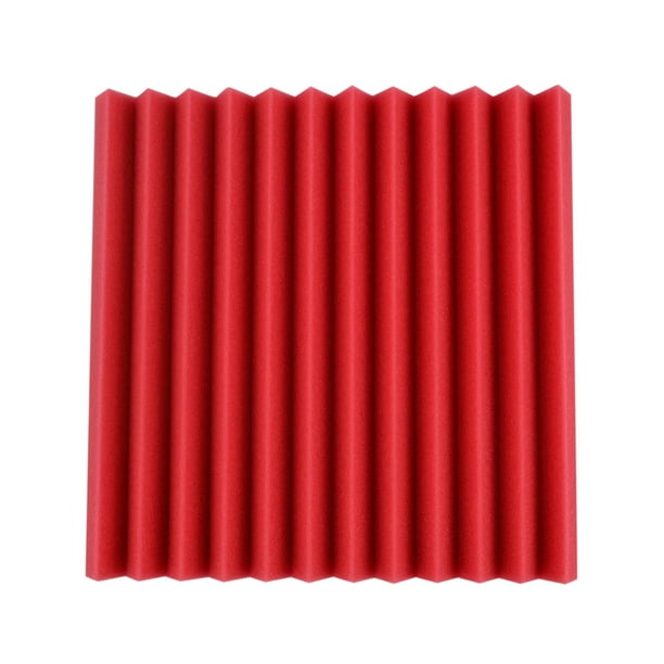 Fiudx 12 Piezas de Espuma Acústica de Alta Densidad, Esponja Absorbente de Sonido, Insonorizada para Estudios de Karaoke, Salas de Reuniones con Piano y Batería, Material Suave de Alto Rendimiento, T