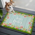 thumbnail image 5 of Happy Easter Bathroom Rug Washable 2x3 Entryway Rug Non Slip Cute Rabbit Ears Eggs Grass Wooden Grain Front Door Mat Low Pile Indoor Doormat Throw Floor Carpet for Kitchen Bedroom Entrance, 5 of 7