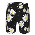 thumbnail image 4 of Kdxio Daisies Flowers Pattern Mens Casual Shorts - Drawstring Summer Beach Sports Shorts for Men, 4 of 9