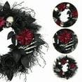 thumbnail image 5 of RKSTN halloween decroations Halloween Simulation Decorative Wreath - Realistic Web For Door Wall Party Decor, 5 of 5