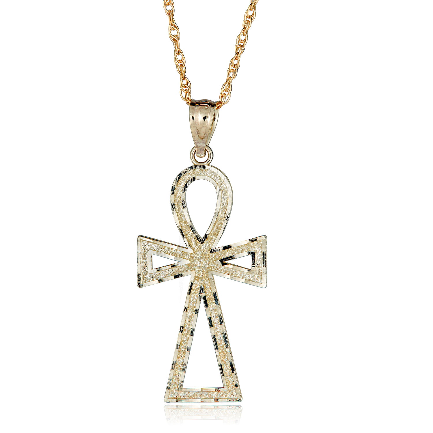 Retro Ankh Key Of Life Necklaces Jewelry Cross Religious Pendant Necklace Rope Chain Jewelry Egyptian Mens Choker Length 45Cm