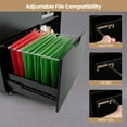 thumbnail image 4 of Giantex Rolling File Cabinet, Lateral Filing Cabinet w/Open Storage Shelves, Under Desk Storage Organizer, Mobile Printer Stand, Black, 4 of 8